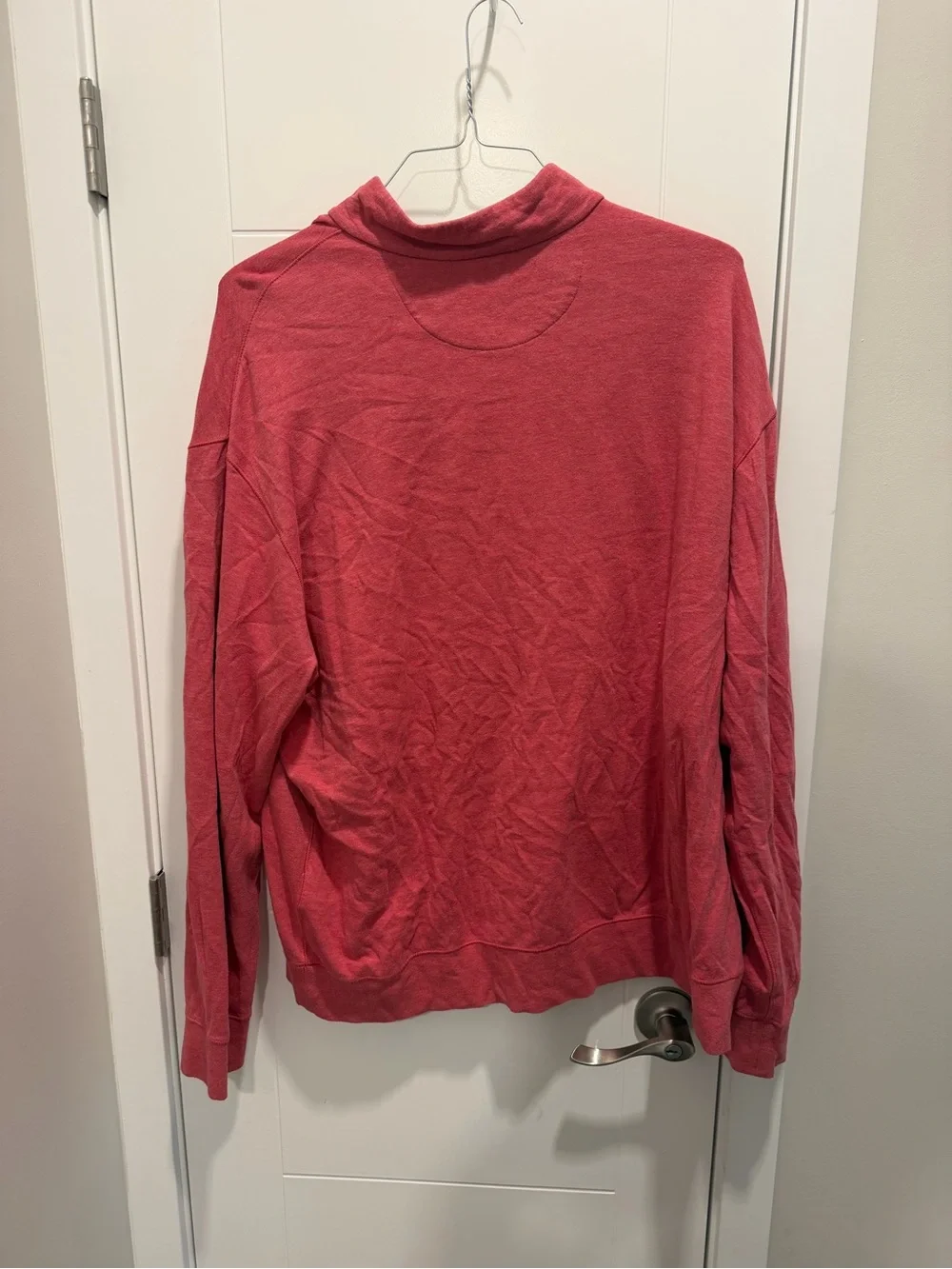 Polo by Ralph Lauren Heather Gray and Coral 1/4 Zip Pullover